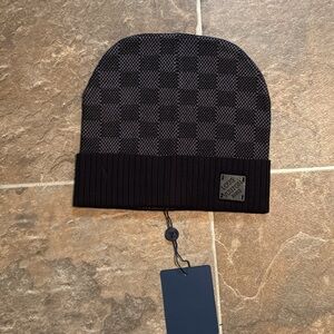 Louis Vuitton Black and Gray Knit Hat